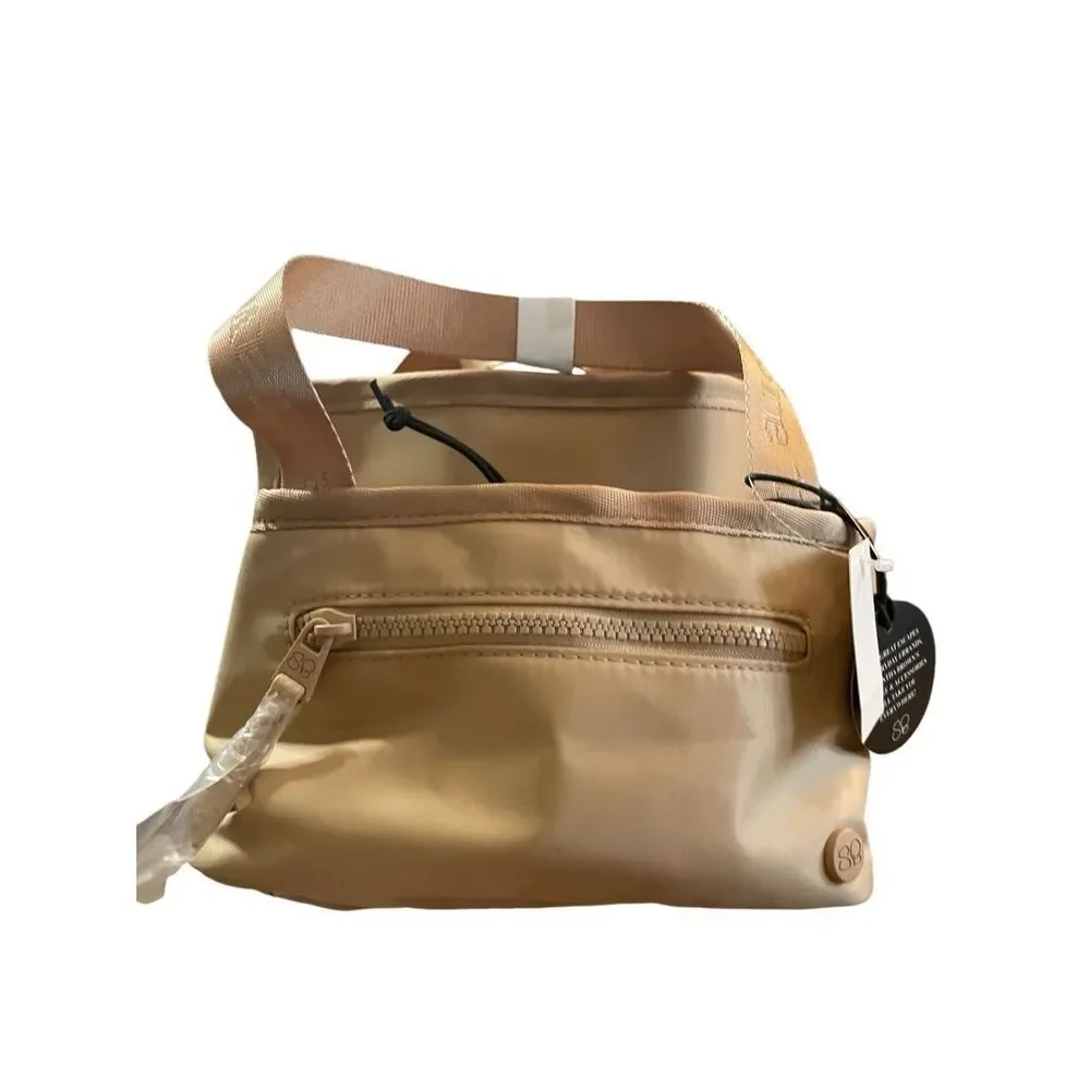 Samantha Brown To-Go Drink Luggage Caddy Camel 3‎ Partition Design Handles New )